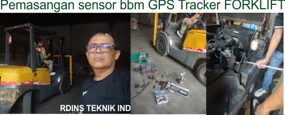 Jasa Pasang Sensor BBM GPS Tracker FORKLIFT 